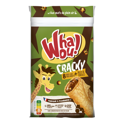 WHAOU Cracky crepes de chocolate e avelã com cereais 8 crepes 32 g