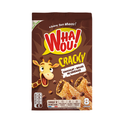 WHAOU Cracky Crepes Recheados de Chocolate e Bolinhas de Cereais 256 g
