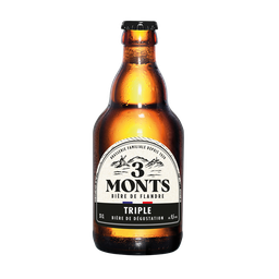 3 MONTS Bière Blonde de Dégustation de Flandre Triple 9,5% 0.33