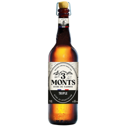 3 MONTS Bière blonde triple des Flandres grande réserve 9,5% 75 cl