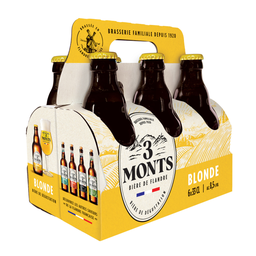 3 MONTS Bière blonde des Flandres 8,5% coffret 6x33 cl