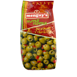 MENGUY'S Olives vertes farcies piment Espelette 150 g