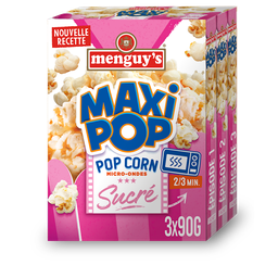 MENGUY'S Maxi pop-corn sucré microndable 3x90g