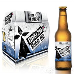 BREIZH Bières blanches pur malt, BIER, 5°, 6x25cl