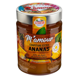 M'AMOUR Confiture ananas 50% de fruits au sucre de canne en 325 g