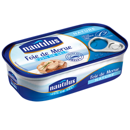 NAUTILUS Hígado de bacalao al natural reducido en sal 120 g