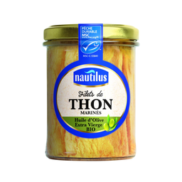 NAUTILUS Filetes de atún en aceite de oliva Bio 135 g