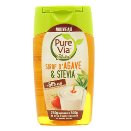 PURE VIA Sirope de Agave y Stevia 250 g