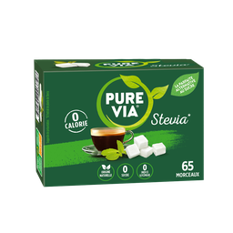 PURE VIA Edulcorante con estevia 65 terrones 130 g