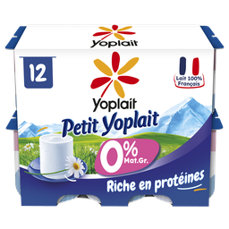 YOPLAIT Fromage Blanc Petit-Suisse Nature 0% MG 12 x 60 g