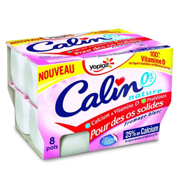 CALIN Fromage Frais Nature 0% 8x100 g