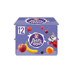 PETITS FILOUS Iogurte infantil de frutas mistas sortidas 12 x 50 g