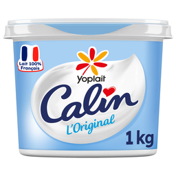 CALIN Fromage blanc nature onctueux et doux 3,2%MG 1 kg