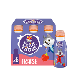 PETITS FILOUS Iogurte de beber sabor morango 6 x 100 g