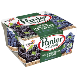 PANIER DE YOPLAIT Iogurte de frutas amora mirtilo 4 x 130 g