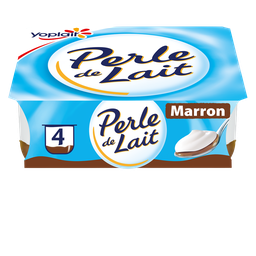 PERLE DE LAIT Spécialité Laitière sur Lit de Crème de Marron PERLE DE LAIT