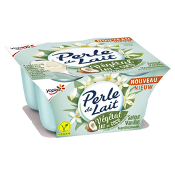 PERLE DE LAIT Dessert végétal lait de coco vanille 4x100g