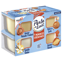PERLE DE LAIT Yaourts aromatisés nuances créatives 4x95g