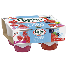 PANIER DE YOPLAIT Sobremesa vegetal de coco e morango 4x100g