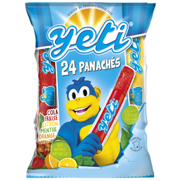 YETI Glace à l'eau aux arômes naturels cola, fraise, citron, menthe et orange 24 1.16 kg