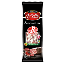 MOSSIEUR POLETTE Saucisson sec pur porc Label Rouge 250 g
