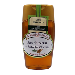 LE MANOIR DES ABEILLES Mel de tomilho e própolis verde 250 g