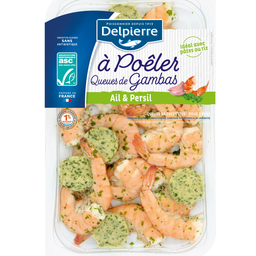 DELPIERRE Queues de Gambas à Poêler Ail et Persil 200 g