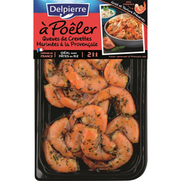 DELPIERRE Queues de Crevettes à Poêler à la Provençale 200 g