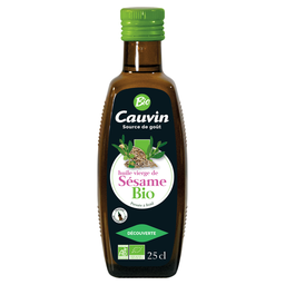 CAUVIN Huile vierge de sésame bio pressée froid 25 cl