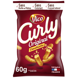 CURLY Biscuits Apéritifs Soufflés à la Cacahuète