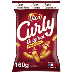 CURLY Biscuits Apéritifs Soufflés à la Cacahuète