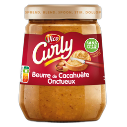 CURLY Pâte à tartiner onctueuse à la cacahuète 340g