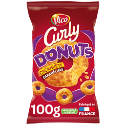 CURLY Biscuits Apéritifs Donuts Soufflés Cacahuète Caramélisée