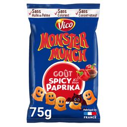 MONSTER MUNCH Aperitivos sabor pimentón picante 75 g