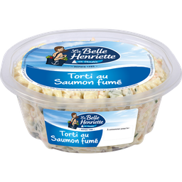 LA BELLE HENRIETTE Salade de torti au saumon fumé 300g