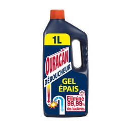 OURAGAN Desentupidor gel espesso soda + lixívia 15 minutos 1 L