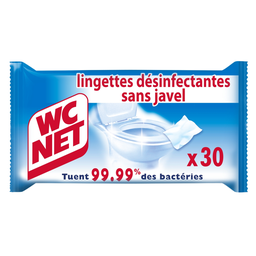 WC NET Disinfecting Toilet Wipes Bleach-Free 30 Wipes