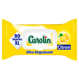 CAROLIN Lingette parfum citron 80 lingettes