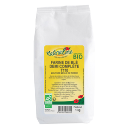 NATURALINE Harina de trigo semi-integral bio T110 1 kg