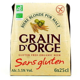 GRAIN D'ORGE Cerveja Bio 5,5% 6 x 25 cl