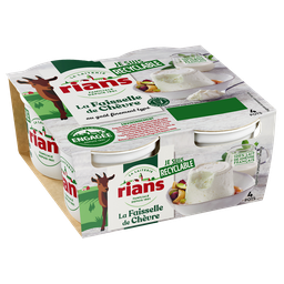 RIANS Queso Fresco Faisselle de cabra 4 tarrinas de 100 g