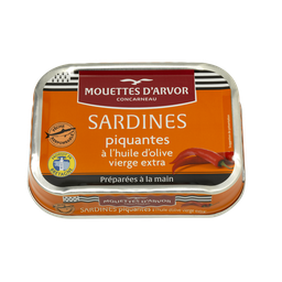 MOUETTES D'ARVOR Sardines Piquantes à l'Huile d'Olive Vierge Extra MOUETTES D'ARVOR