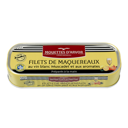 MOUETTES D'ARVOR Filetes de caballa al vino blanco Muscadet y hierbas 176 g