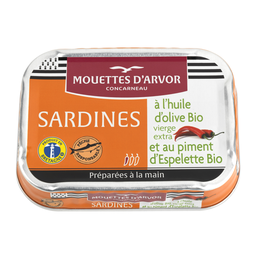 MOUETTES D'ARVOR LES MOUETTES D'ARVOR Sardine au piment d'Espelette bio 115g