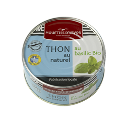 MOUETTES D'ARVOR Atún Listao al Natural y Albahaca Bio 1/5