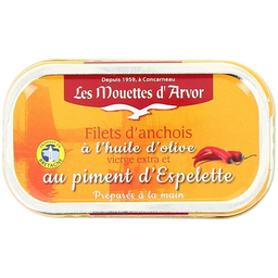 LES MOUETTES D'ARVOR Anchovy Fillets with Espelette Pepper 69 g