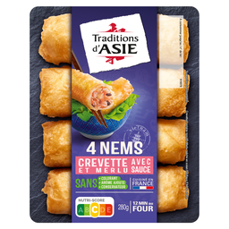 TRADITIONS D'ASIE Nems crevette crabe TRADITIONS D'ASIE