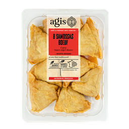 AGIS Samossa au boeuf et au curry + sauce aigre douce 8 pièces, 220g
