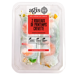 AGIS Rouleaux de Printemps Crevettes — la barquette de 2