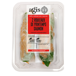 AGIS Rouleaux de printemps au saumon 2 pièces, 2x100g